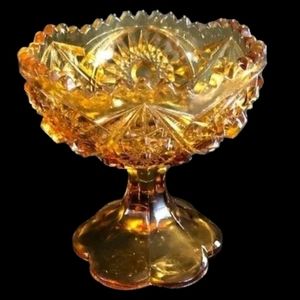 Kemple Glass Company, Amber Compote, Martec Jelly Compote